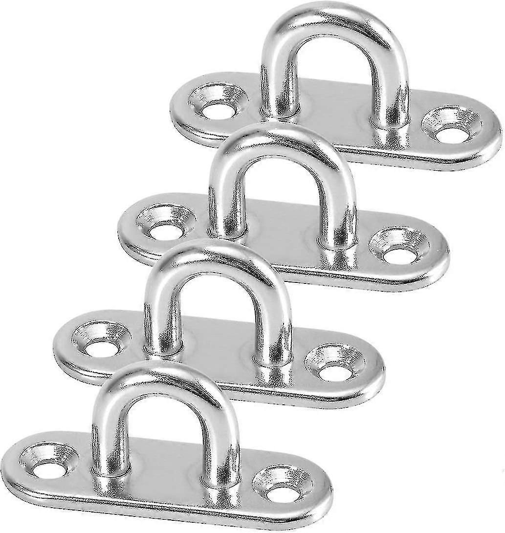 4pcs βιδωτός γάντζος τοίχου σχήματος U βιδωτός γάντζος ανοξείδωτου πιάτο ματιών ανοξείδωτου