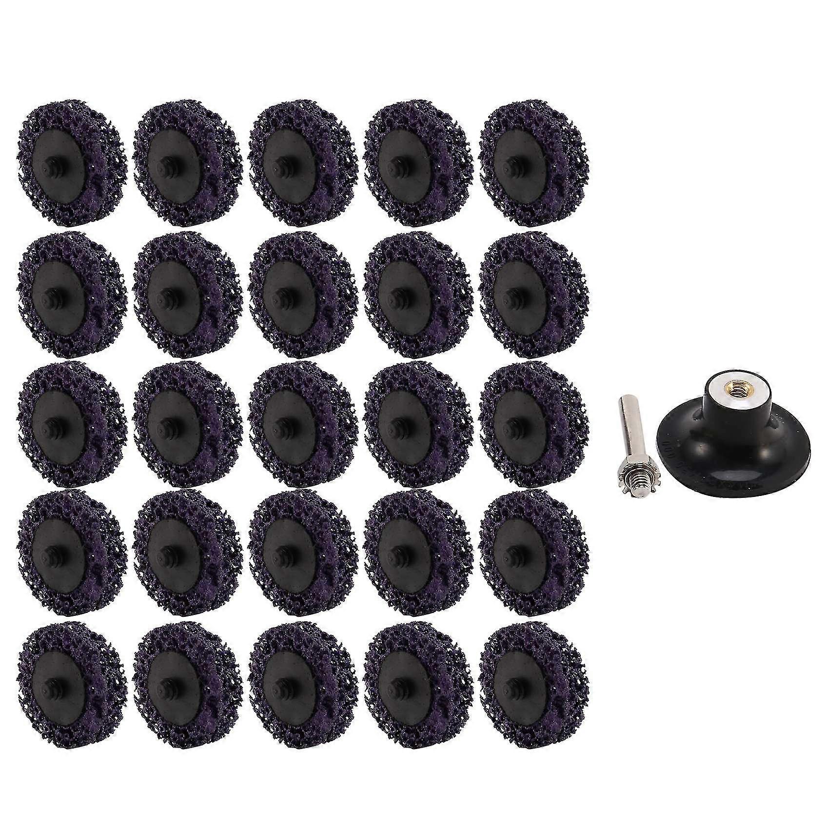 25pcs 2 Inch 50mm Quick Change Easy Strip & Clean Discs Purple For Paint Rust Removal Surface Prep