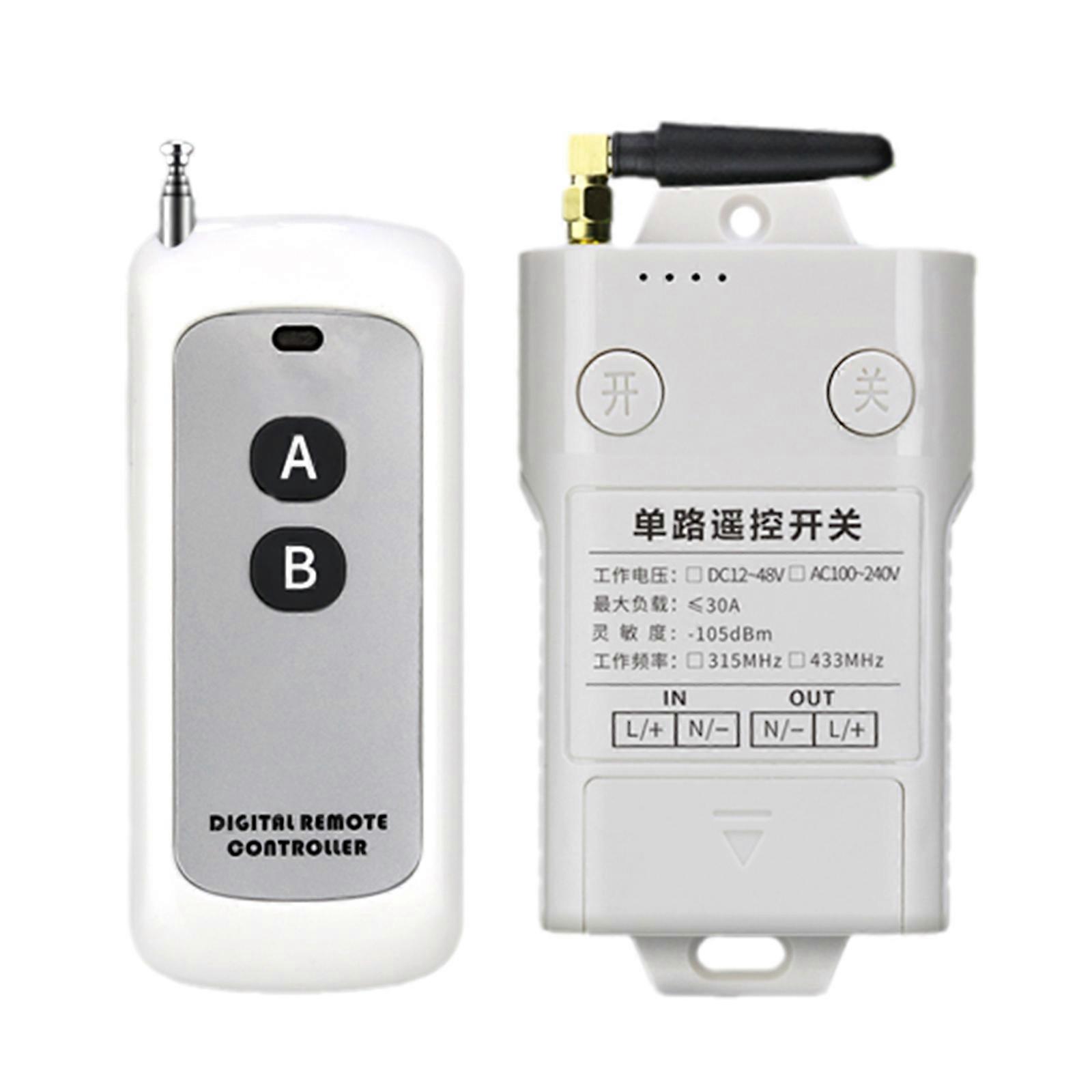 High Power Wireless Remote Controller 30A Compact Switch Receiver On/Off Lights