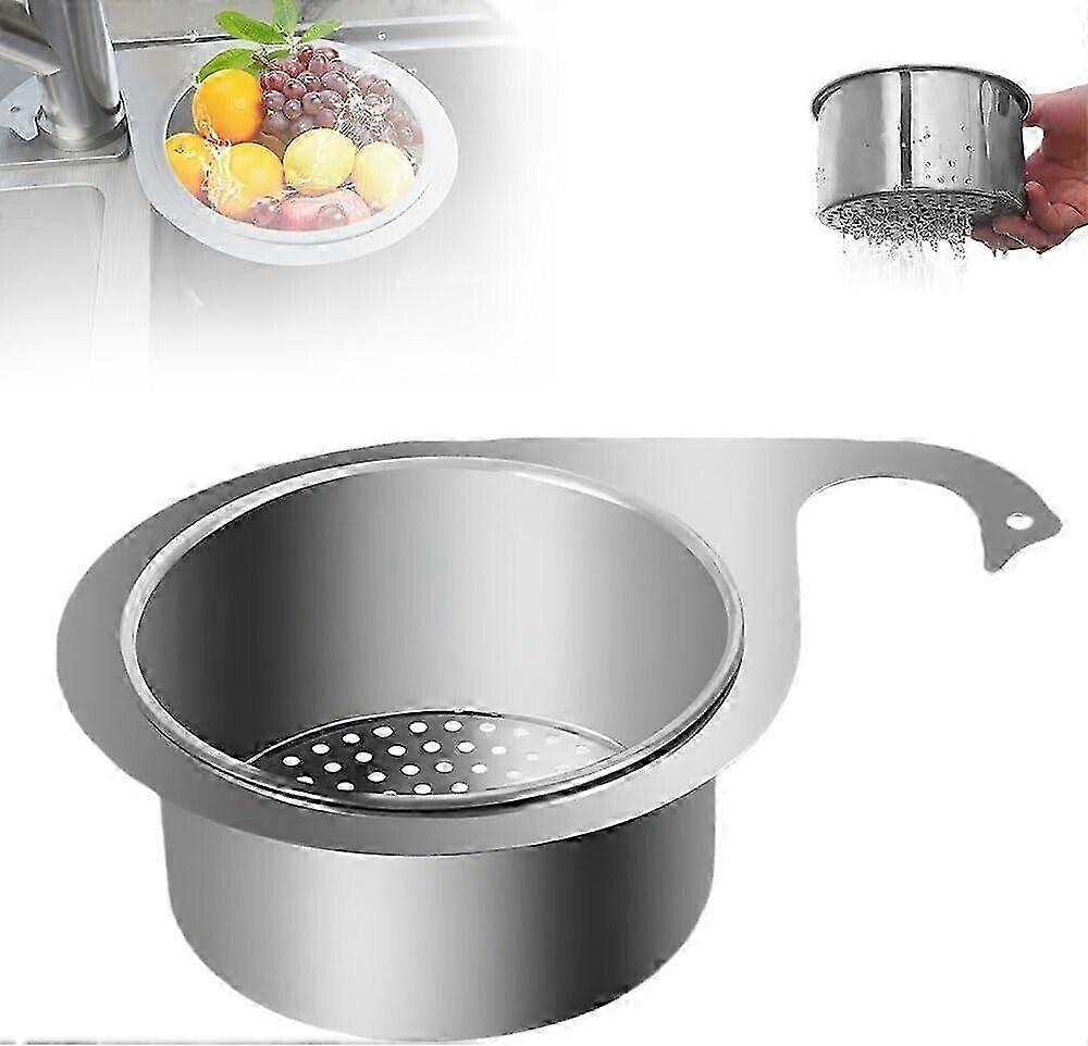 Drain Basket Stainless Steel Swan Sink Strainer Basket Faucet Hanging Filter