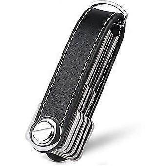 (black)Leather Key Holder - Men's Key Holder - Detachable Key Holder - Pocket Smart Key Holder, Stylish Gift Box (Can Accommodate 10-12 Multiple Keys)