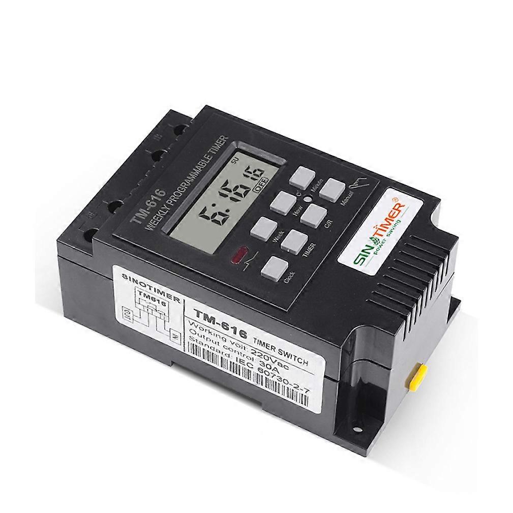 TM616W-4 Digital Electronic Timer 220V 30A Weekly Programmable Relay Controller 83XA