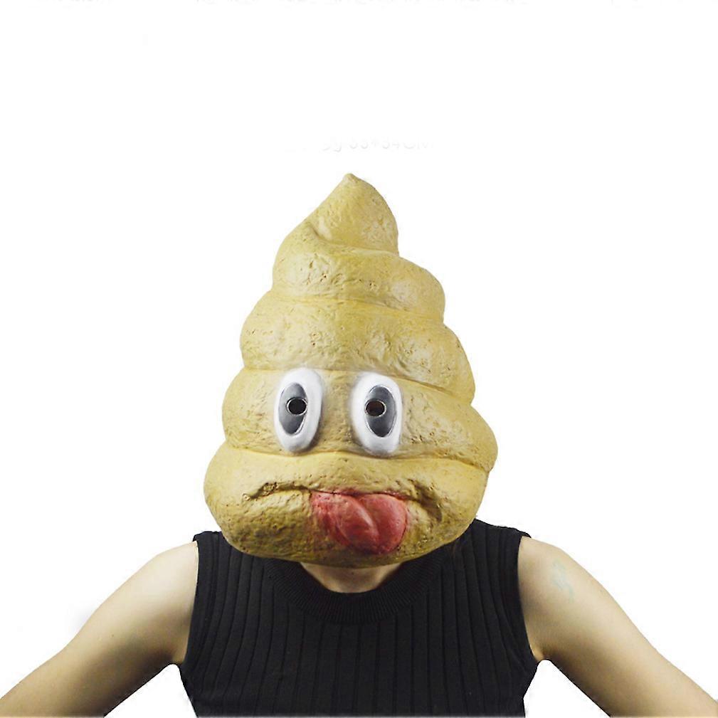 Poop Mask Latex Full Face Cover Halloween Funny Costume Prop