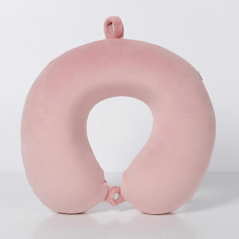 Beige-Travel pillow, Shaped for the neck and the head Comfortable Designed specifically to support the neck and chin for use in the plane, in the car 