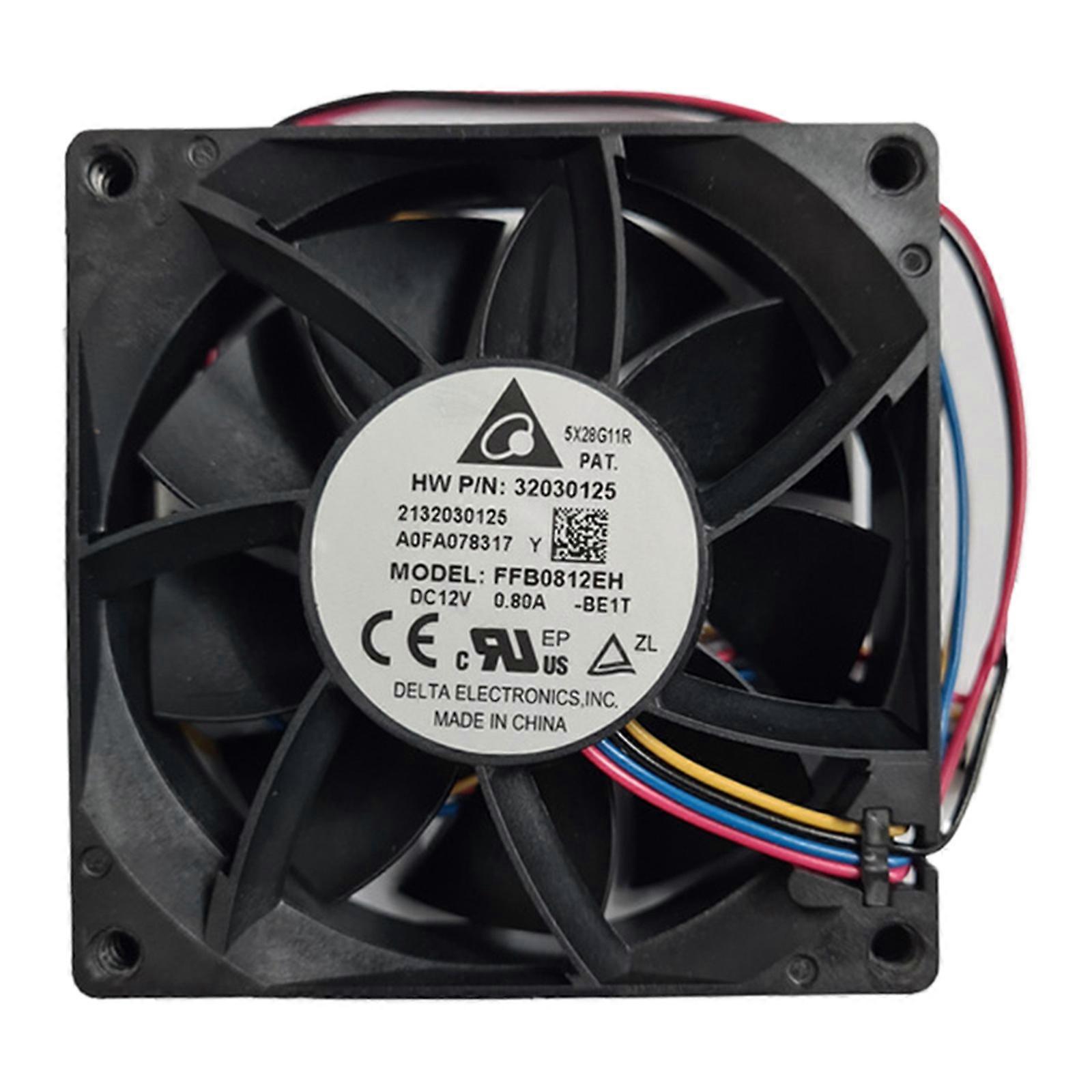 FFB0812EH 8cm Fan 12V 0.8A 4 Lines 4pin High Speed Server Power Cooling Fan