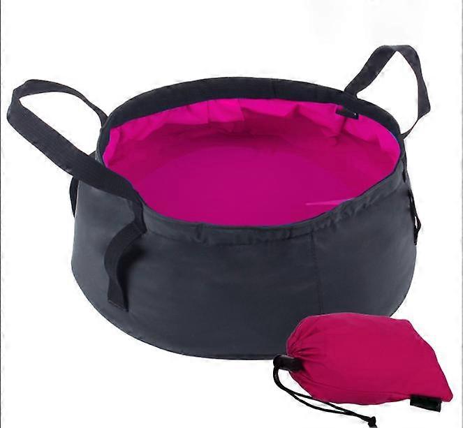 Red Collapsible Basin, Foldable Bucket Multifunctional Portable Lightweight Waterproof Collapsible Basin with Storage Bag for Camping Travel Picnic Fi