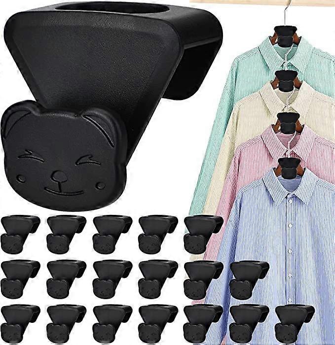 18 space saving hooks (black bear), hanger connector hooks, as seen on TV, super premium space triangular hook hook triple closet space