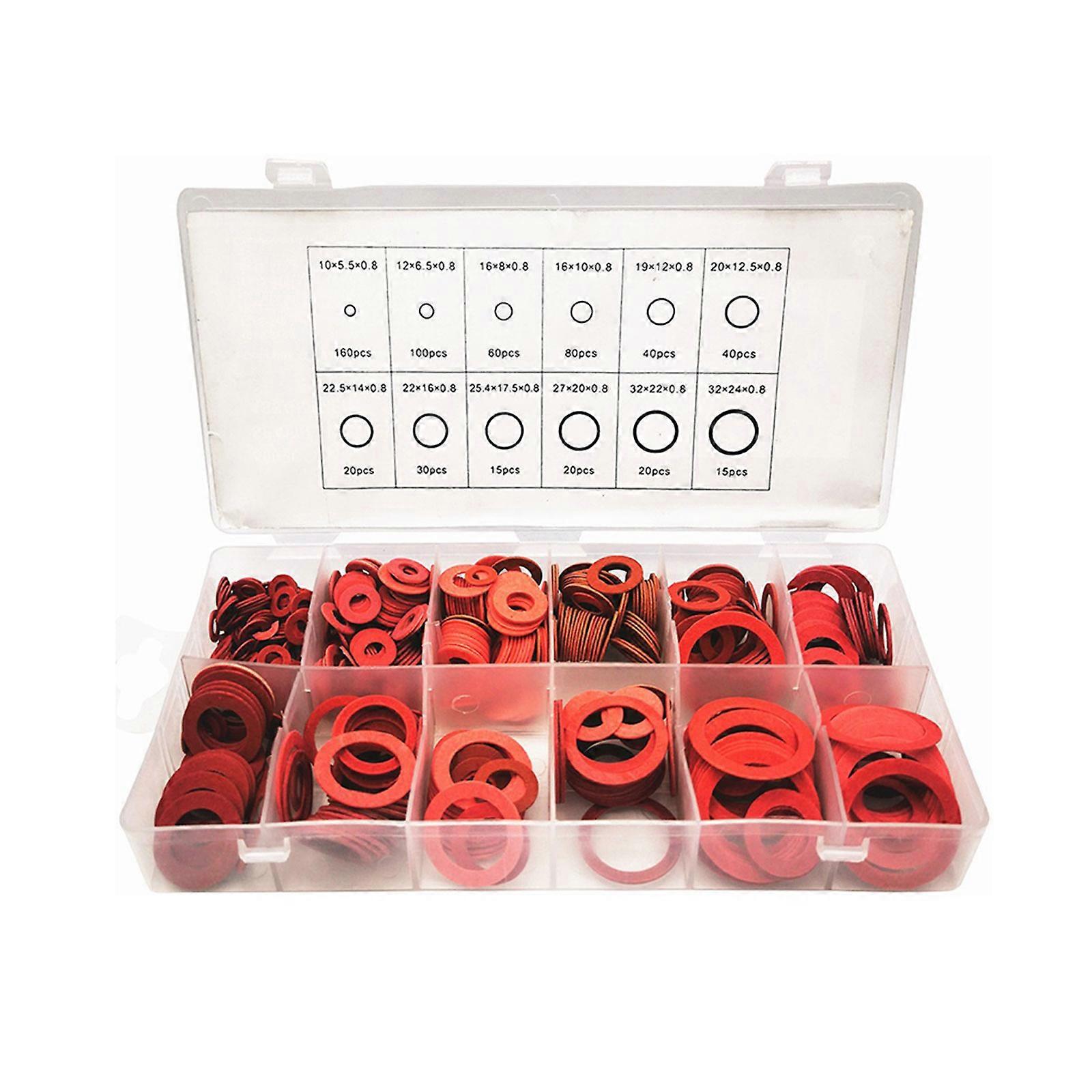 600pcs Flat Washer Flat Ring Seal Assortment Kit Insulation Spacer Tool