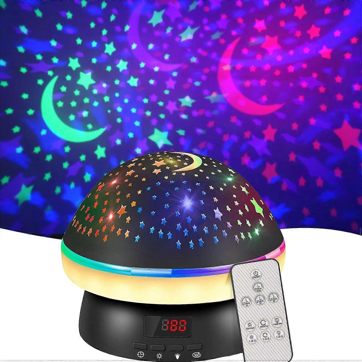 Timer Star Light Projector with Remote Control,Rotation and 16 Colors Projection Lamp and Sleep Light,Christmas Easter Birthday Gifts for Kids, Boys G