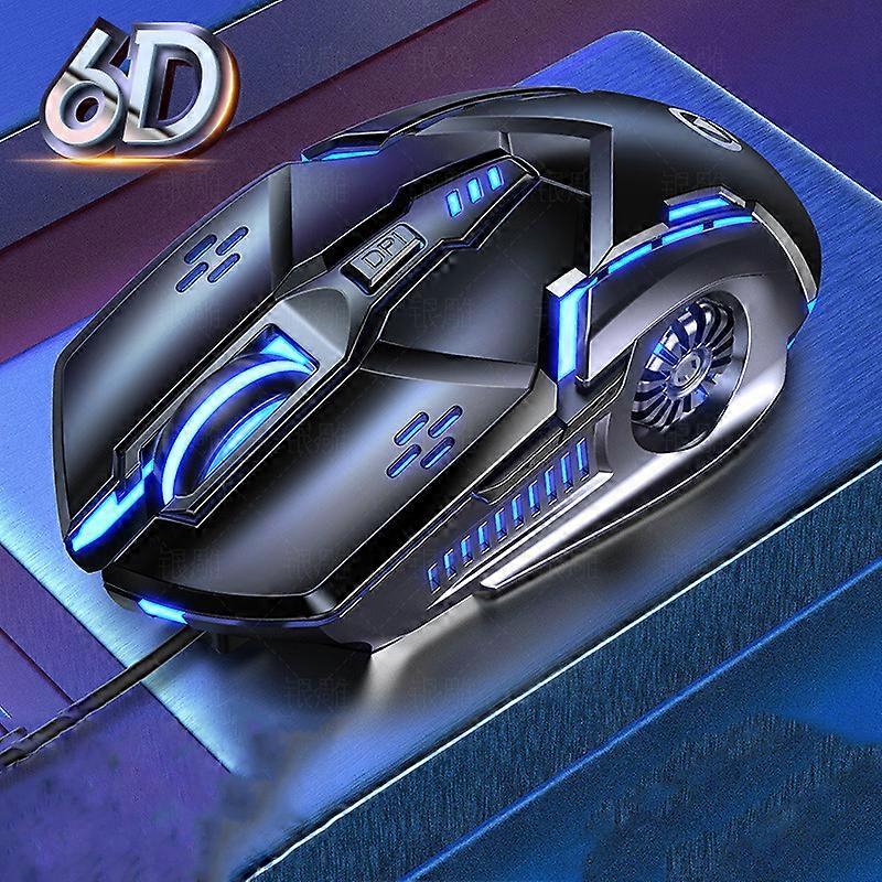 Silver Eagle G5 mute wired mouse six-button light-emitting game gaming machine computer accessories