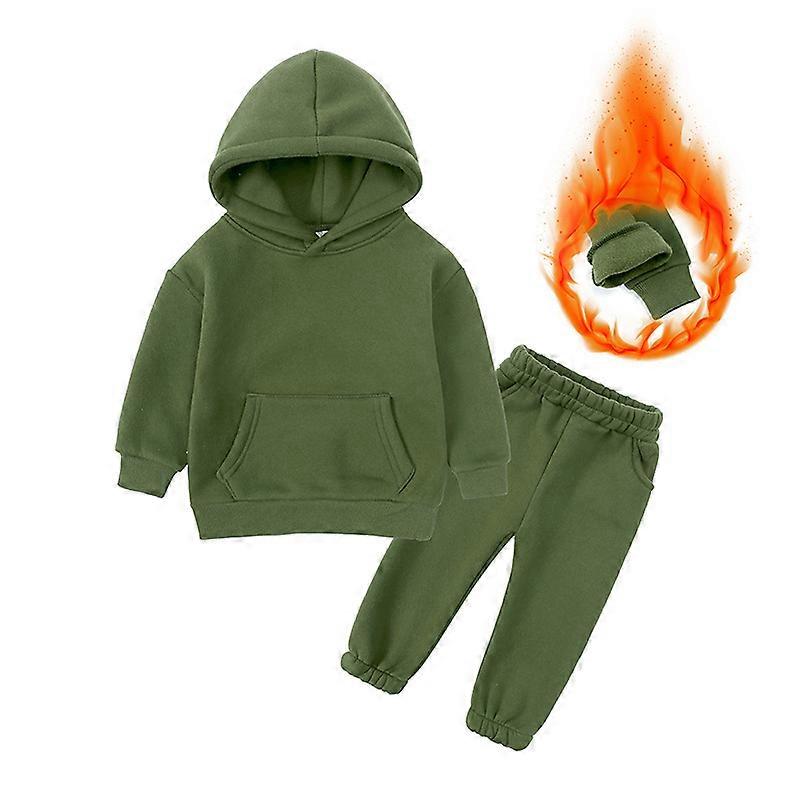 Boy's Sweat Set Cotton Thicken Hooded