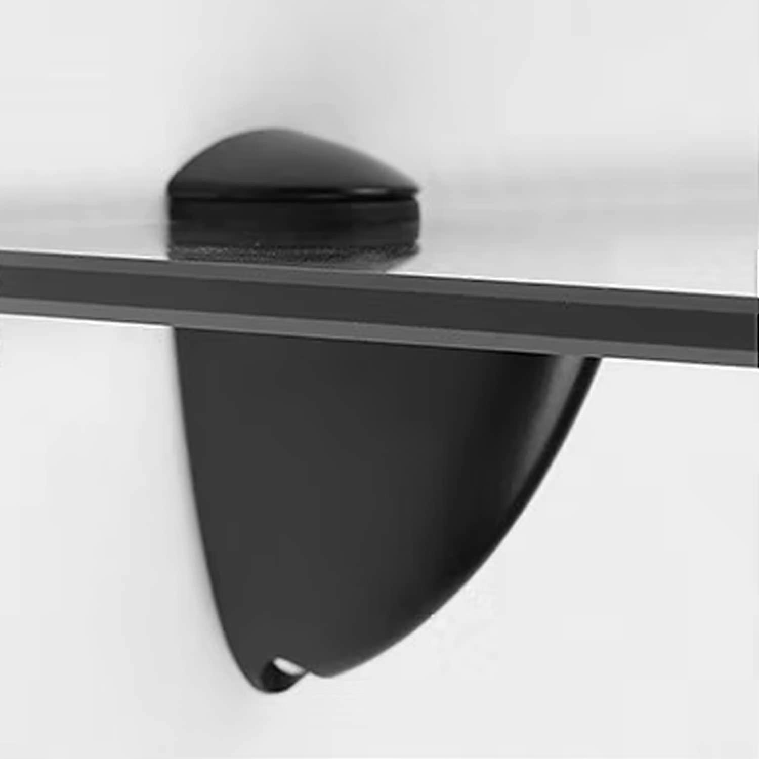 KAFENDA Glass Shelf Brackets - 8 Pack No-Drill Clamps For 1/4 Inch Glass