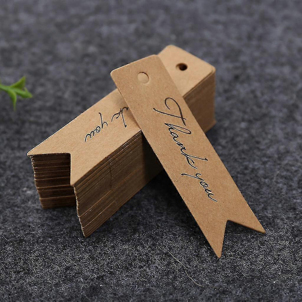 100pcs Wrapping Thank You Tags Wrap Labels Package Name Cards Gift Tags For Home