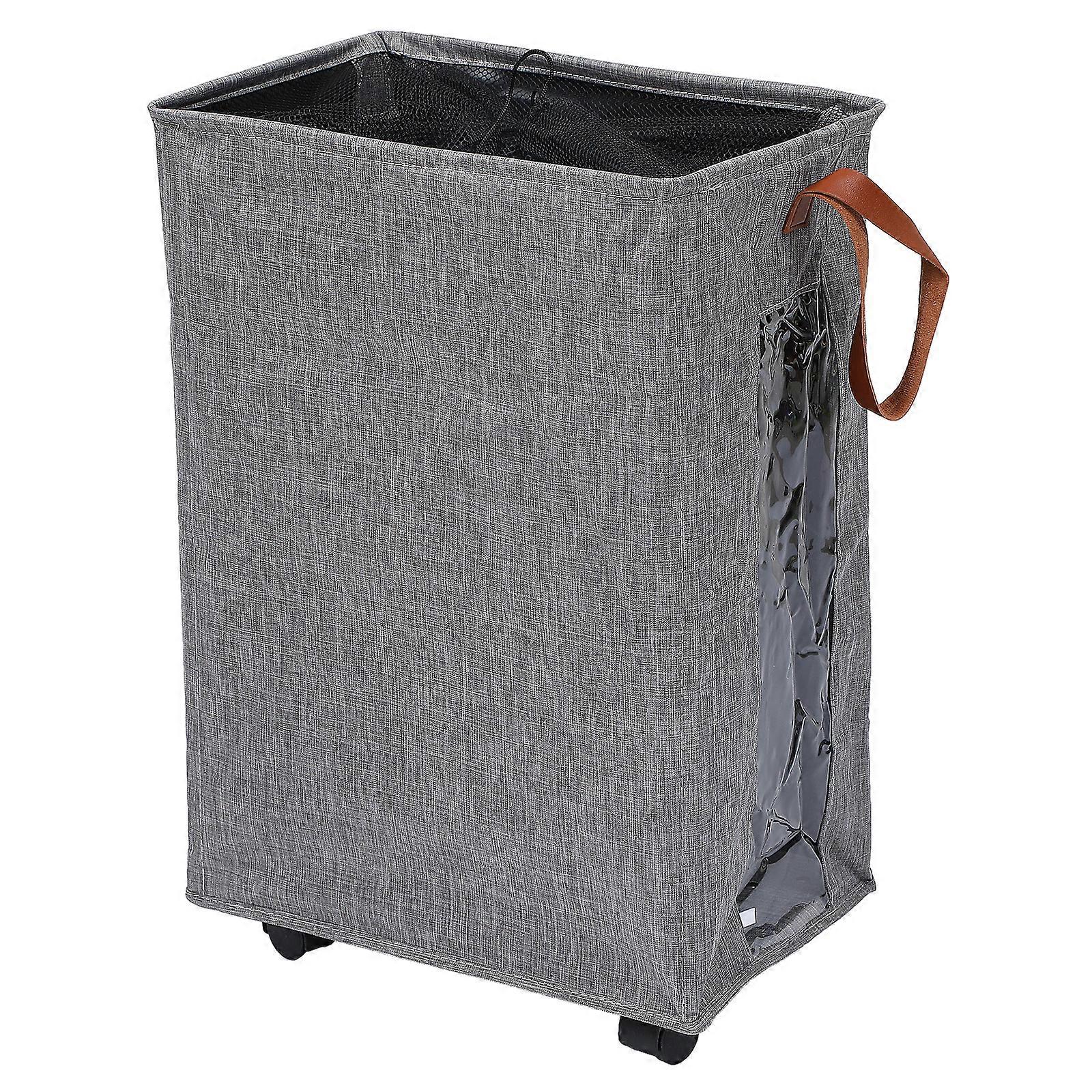Laundry Hamper Collapsible Foldable Laundry Basket Storage Bag with Wheels
