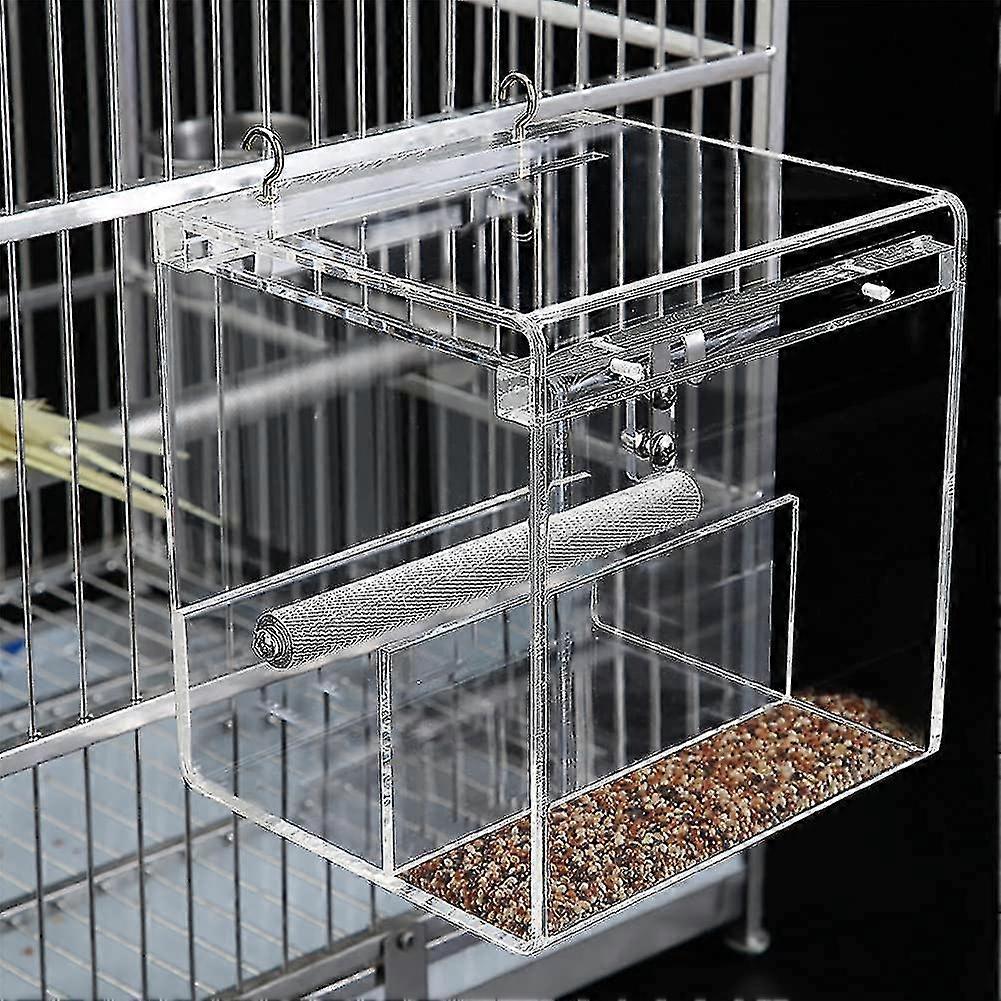 تغذية الطيور التلقائية للببغاء لا فوضى الطيور تغذية طبق البذور المضادة للانسكاب Budgie المغذية