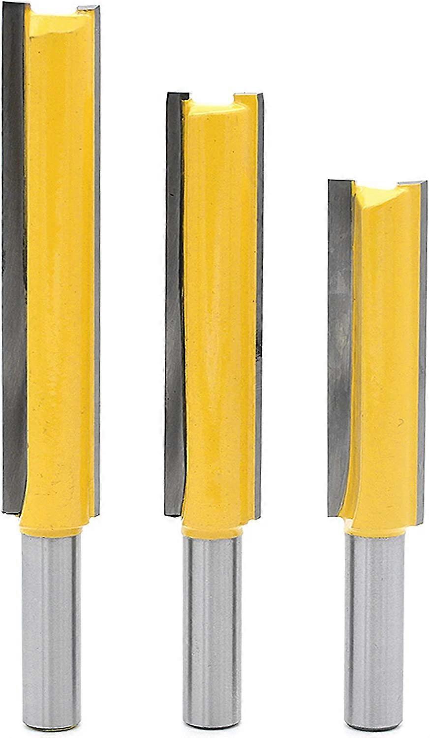 3st 8mm skaft extra lång routerbit, träbearbetning ändfräs extra lång ändfräs rak ändfräs 8mm