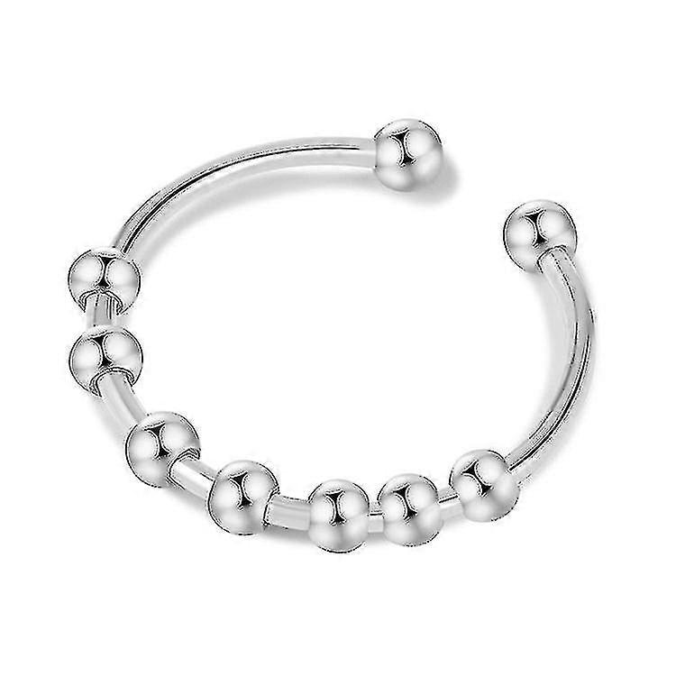 Adjable Less Steel Diy Beads Spinner Fidt Ring