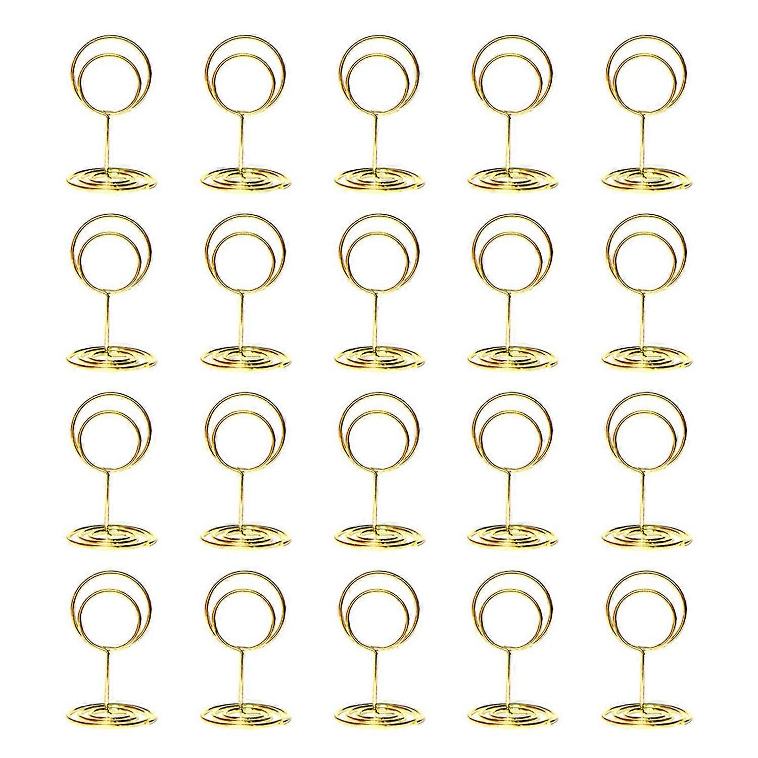 20Pcs Heart Round Shape Table Number Holders Tables Cards Stand Name Menu Clips Wedding Anniversary