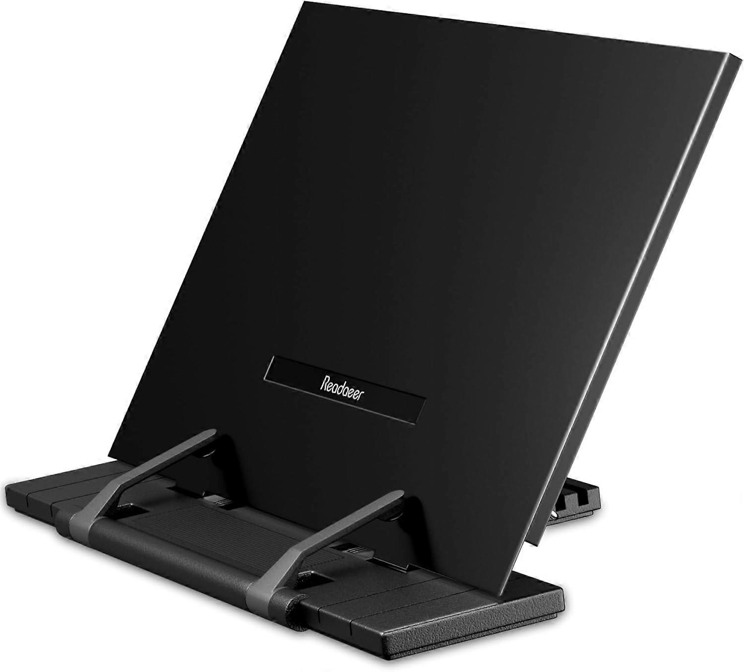 Metal Book Stand - Adjustable Document Holder with 7 Positions, Sturdy Metal Construction, Ideal for Books and Tablets