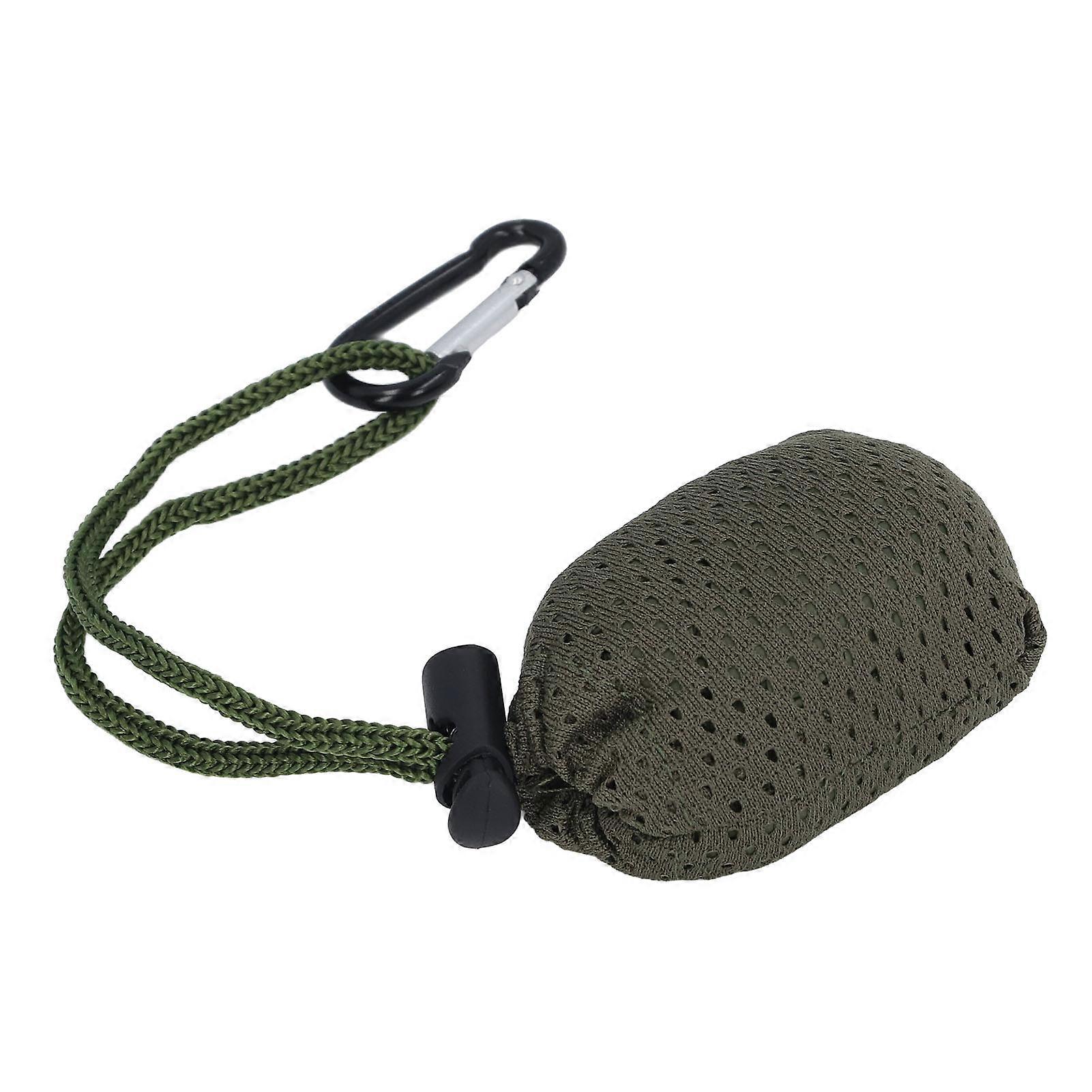 Large Capacity OD Green Reusable Foldable Grocery Bag with Hook