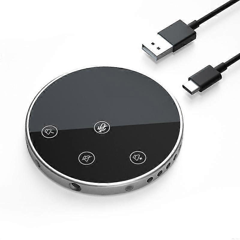 USB-Konferenzmikrofon mit Lautsprecher, Computerlautsprecher mit Mikrofon, Kontaktsensortasten T