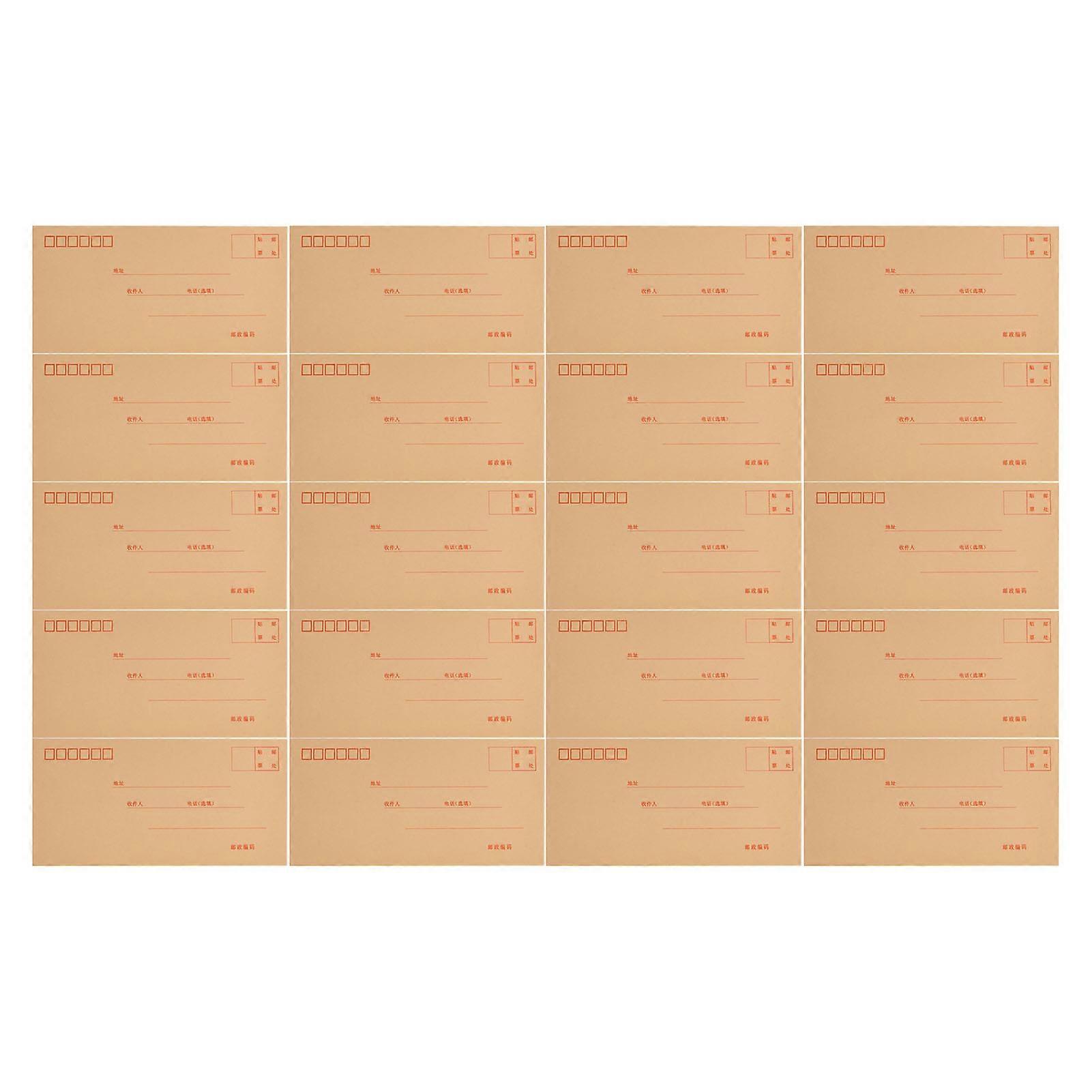 20pcs Kraft Paper Envelope Thicker Medium Size Standard Thicker Letter Envelope for Documents