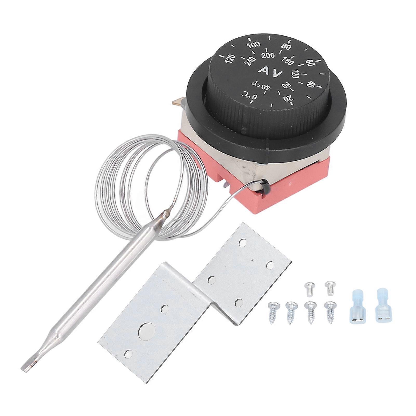 Adjustable Electric Fan Thermostat Switch 3 Pins Design Temperature Control Probe Kit