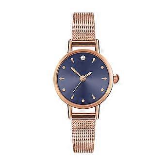 E18-W Einfache Casual Mode Uhr Mesh Strap Quarzuhr Armbanduhr (Blau)