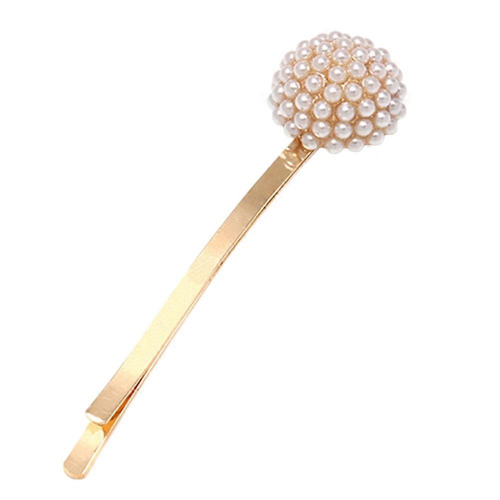 النساء المألوف لامعة فو لؤلؤة فتاة بناتي الشعر كليب دبوس التبعي الديكور (8.7 * 2.9 سم)