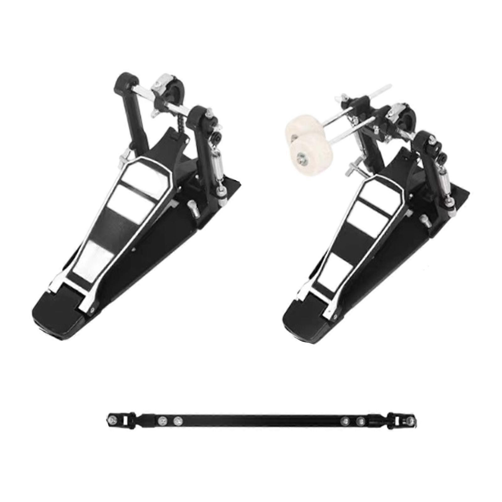 2 Pieces Double Drum Pedal Stable Drum Kick Pedal for Pro Drummers Beginner