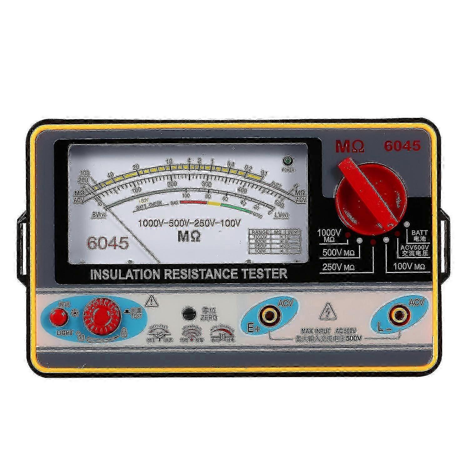 Insulation Resistance Meter Megger Digital Ohmmeter 0-2000m Handheld Insulation Tester