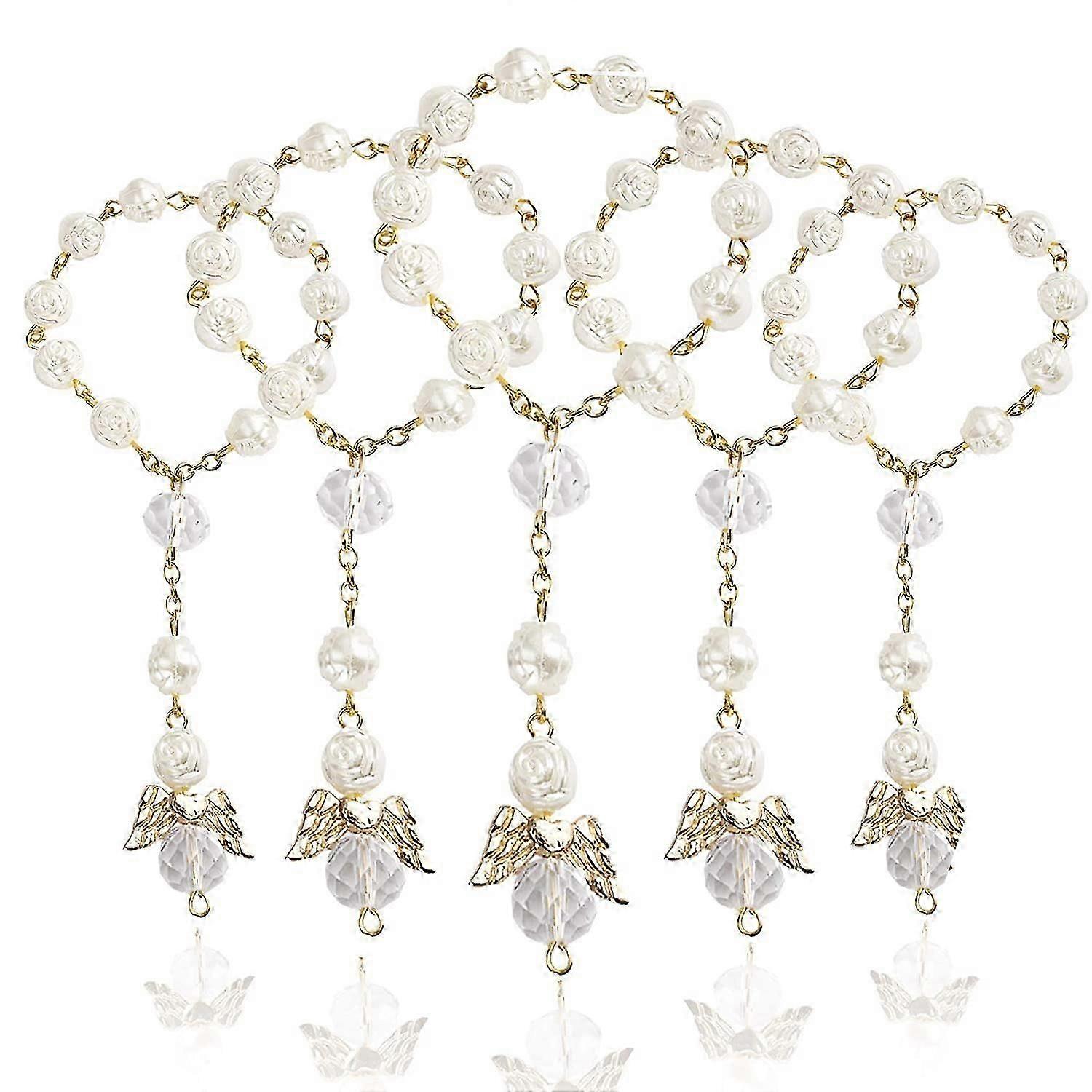 30 PCS Baptism Rosary Acrylic Rosary Beads Mini Rosaries Angel for the First Communion Baptism Part