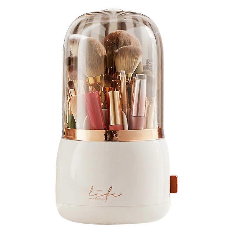 Makeup Brush Holder Organizer Dustproof for Bathroom Vanity and Desktop Storage - Acrylic, Stylish, Portable, 10 Compartment Design
