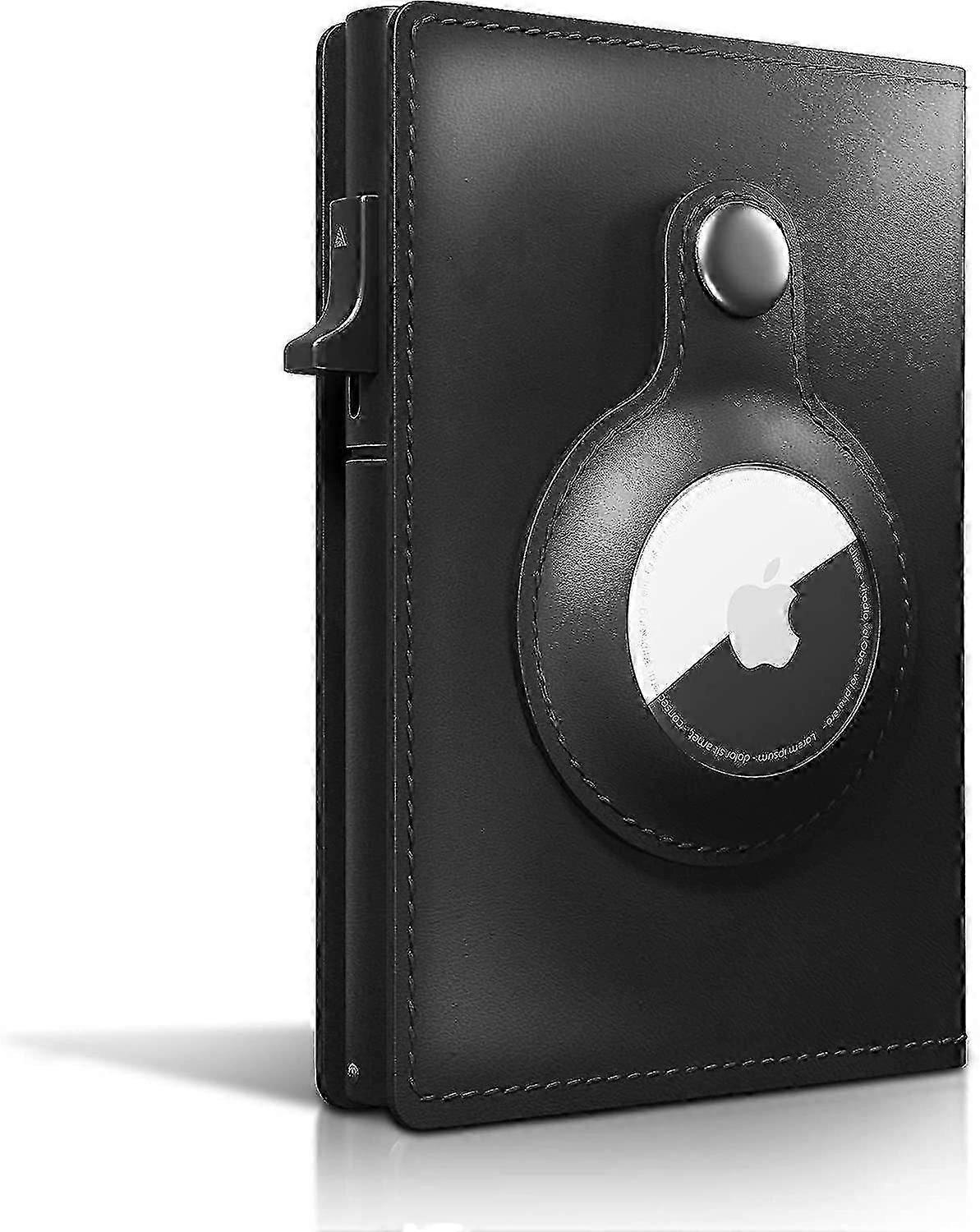 Men's Airtag Wallet With Dual Card Holder, Smartest Men's Dual Wallet With Wallet Genuine Leather Credit Card Holder With Rfid Blocking