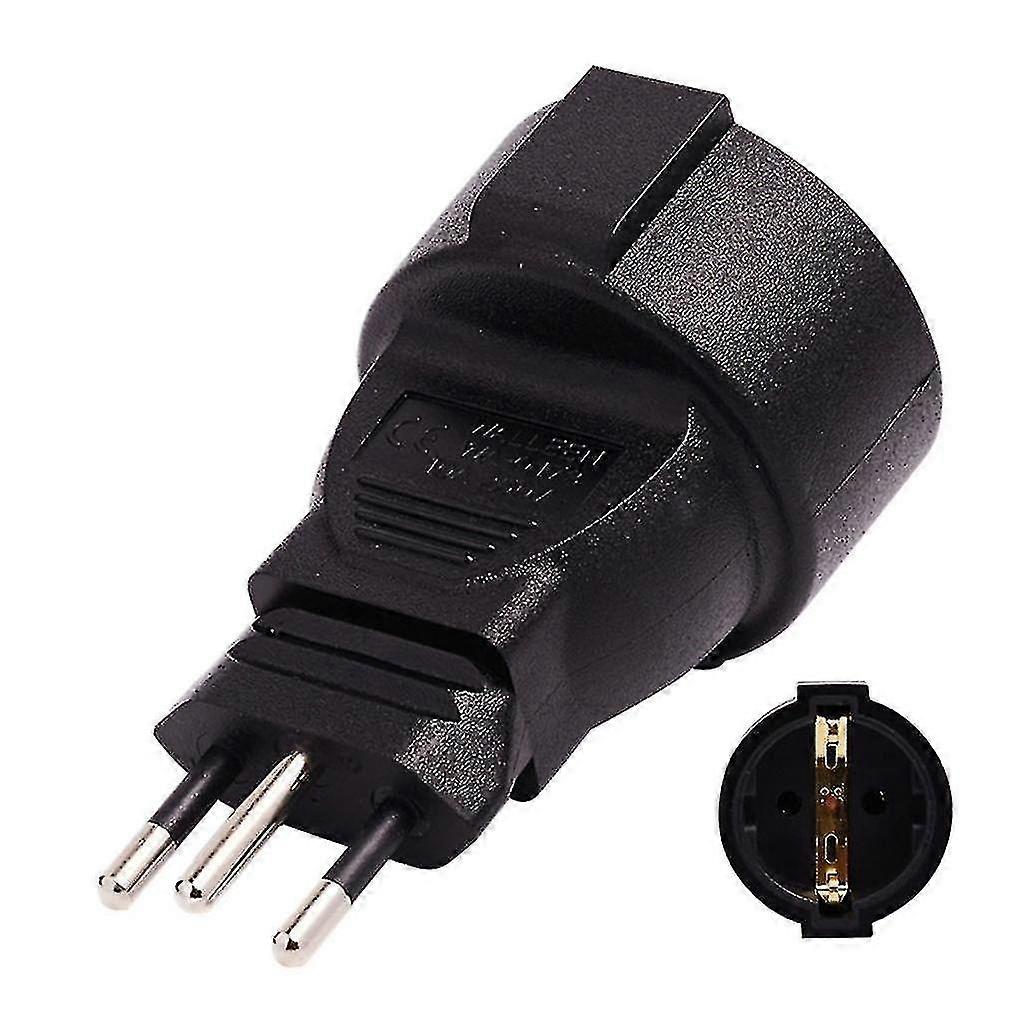 Schweizer 3-poliger runder bis EU-Standard 16a 250v Netzteiladapter Stecker auf Buchse