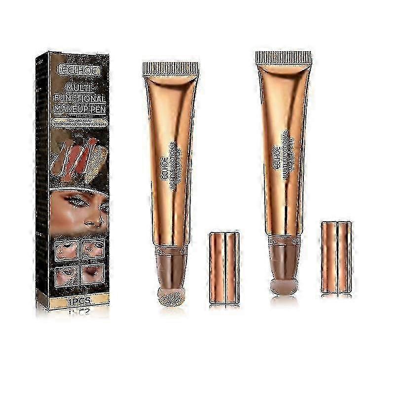 多機能メイクアップペンフェイシャル輪郭ビューティースティックハイライト修理ブラッシュ多目的メイクアップPE