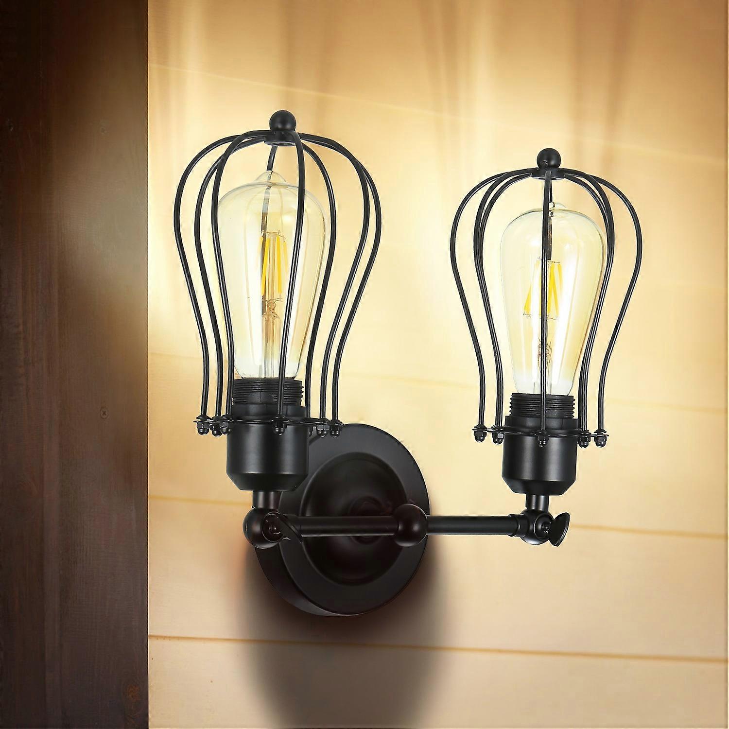 CalmGeek A C220V-230V 60W Double H-ead Grapefruit Shape Design Wall Mounted Light E27 Base Socket Ho