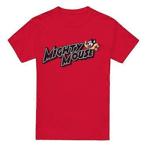 Mighty Mouse Mens Might Logo T-Shirt