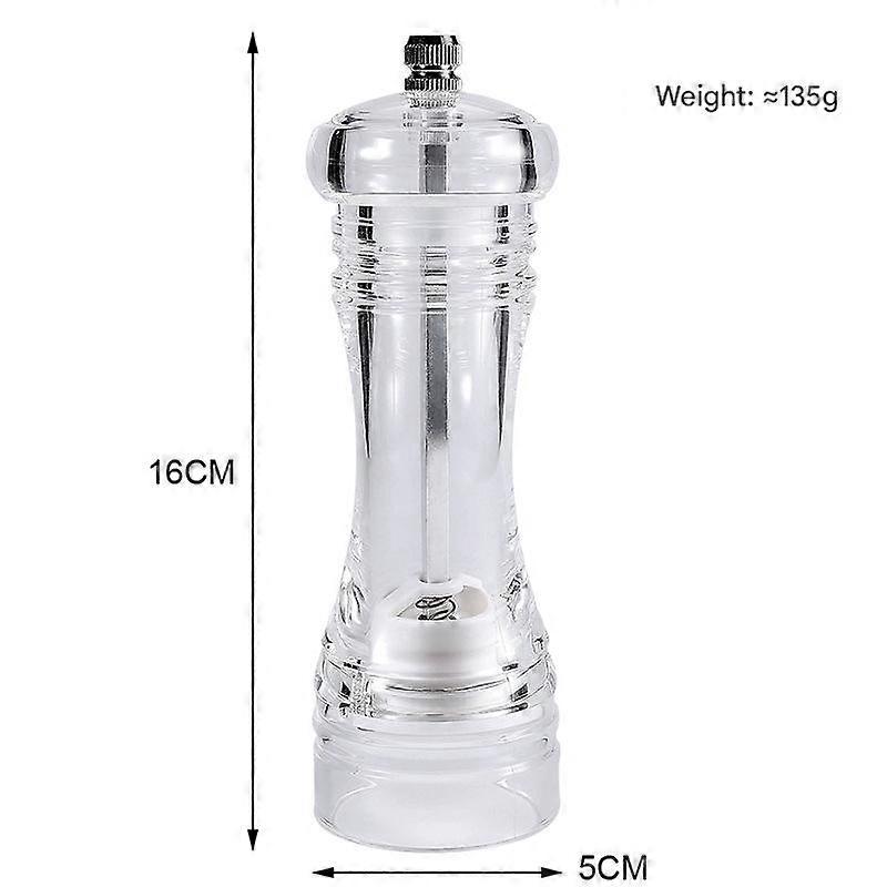 Moedor de pimenta transparente acrílico manual