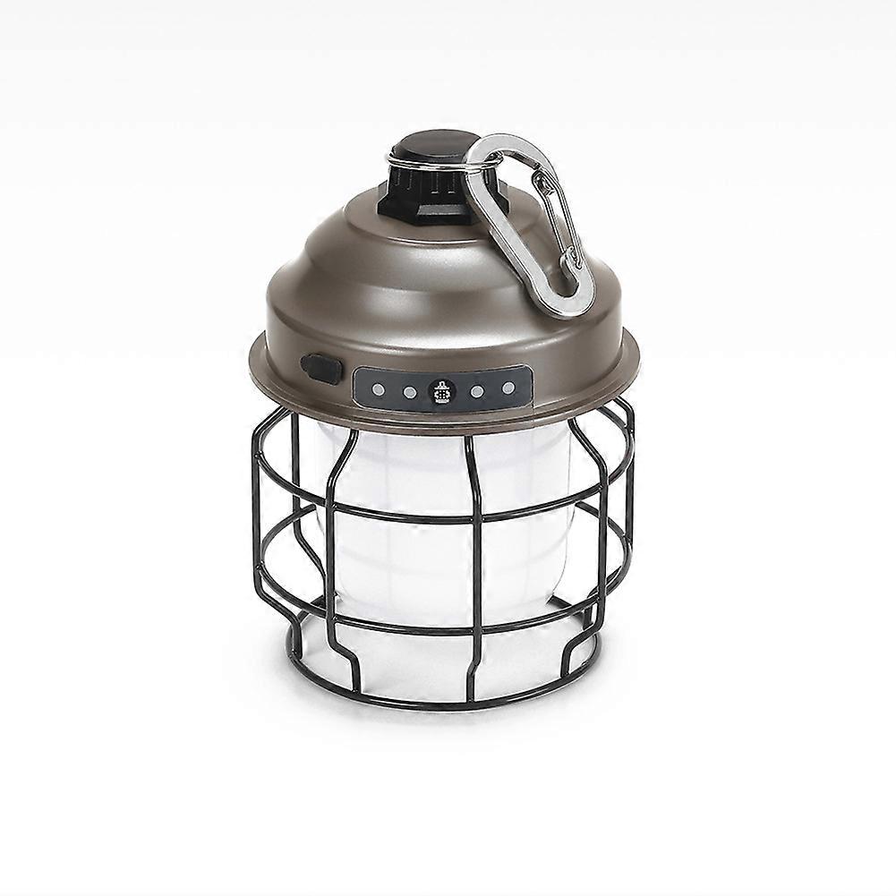 Vintage Lantern Portable Camping Tent Light Outdoor Light Camping Light Three Brightness Level Adjustable IPX4 Waterproof Hook