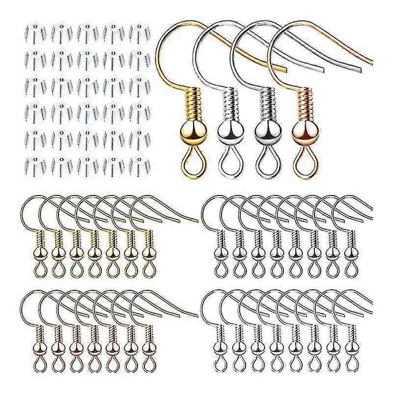 800pcs Hypoallergenic Earring Hooks Earring Making Kit Silver Earring Hooks