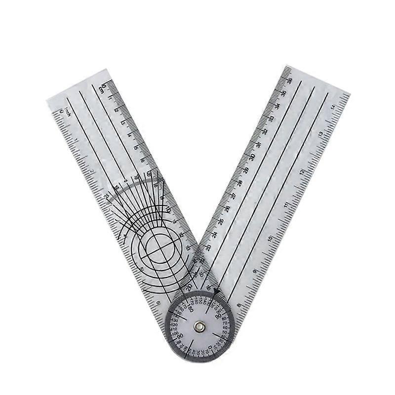 Pack 360 Rotating Goniometer Angle Ruler Transparent Durable Easy to Carry Suitable for Home and Students