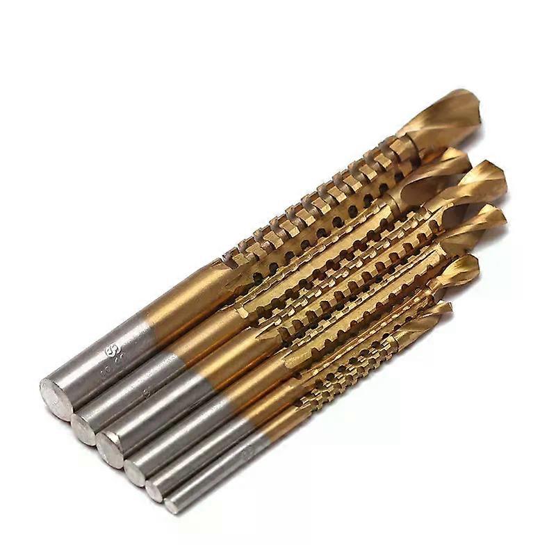 6Pcs 3-8Mm Cobalt Drill Bit Set Hss High Drill Bit Saw Set Metal Wood Drilling Hole Tool Drill Titanium Coated Woodworking Tools