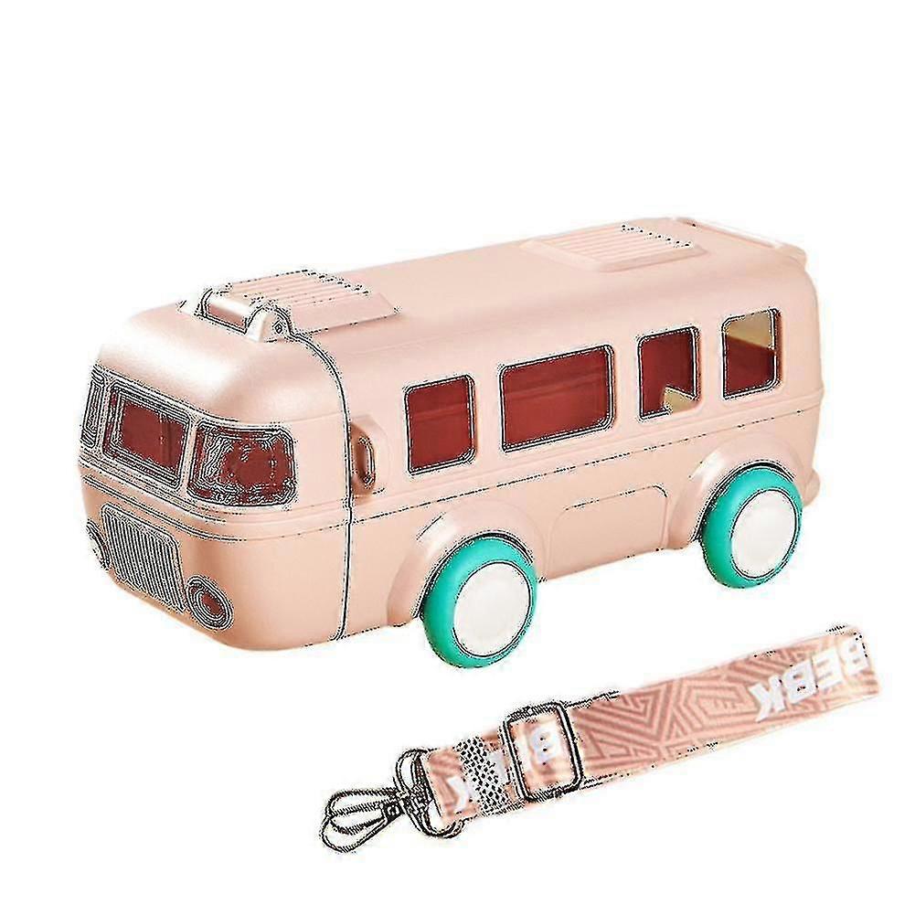 「子供用車ストローウォーターカップ車用飲用カップ漏れ防止派手なデザインピンク」