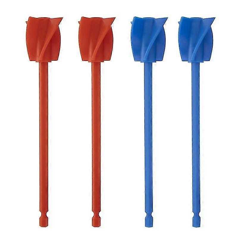 4Pcs Resin Mixer Paddles, Epoxy Mixer Attachment for Powerful Mixing, Reusable Paint Mixer, Paint Stirrer Attachment jn