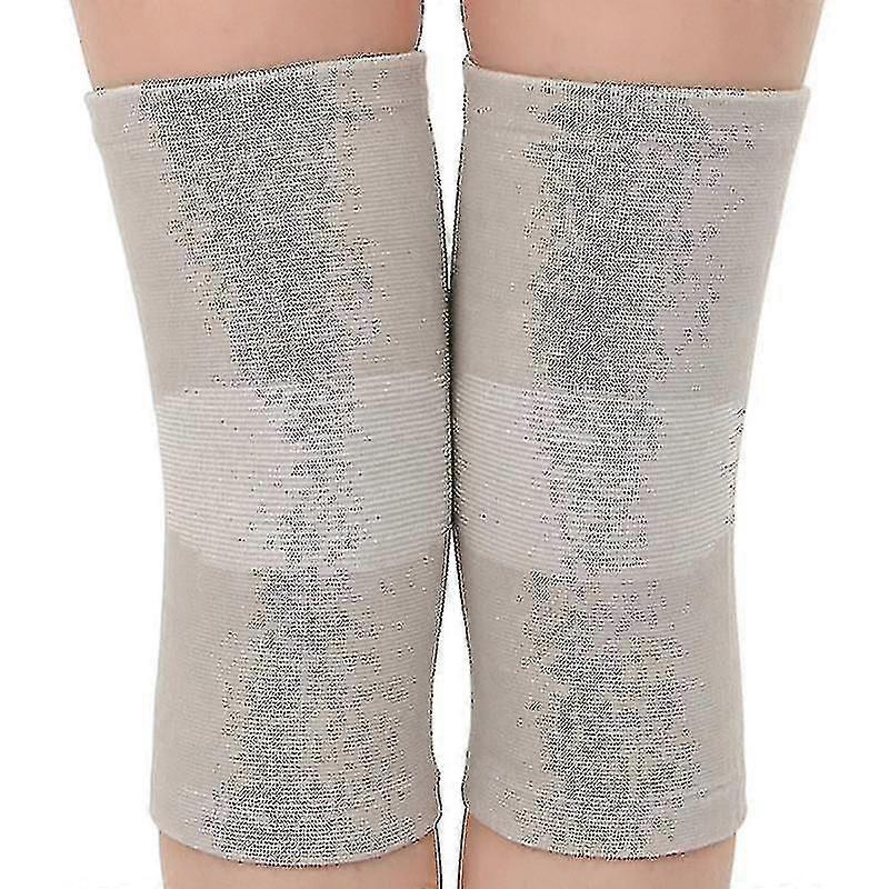 (one Pair) Bamboo Fabric Knee Sleeves For Knee Support Circulation Improvement Pain Reliefsport For Running Pain Management Ar M GRAY