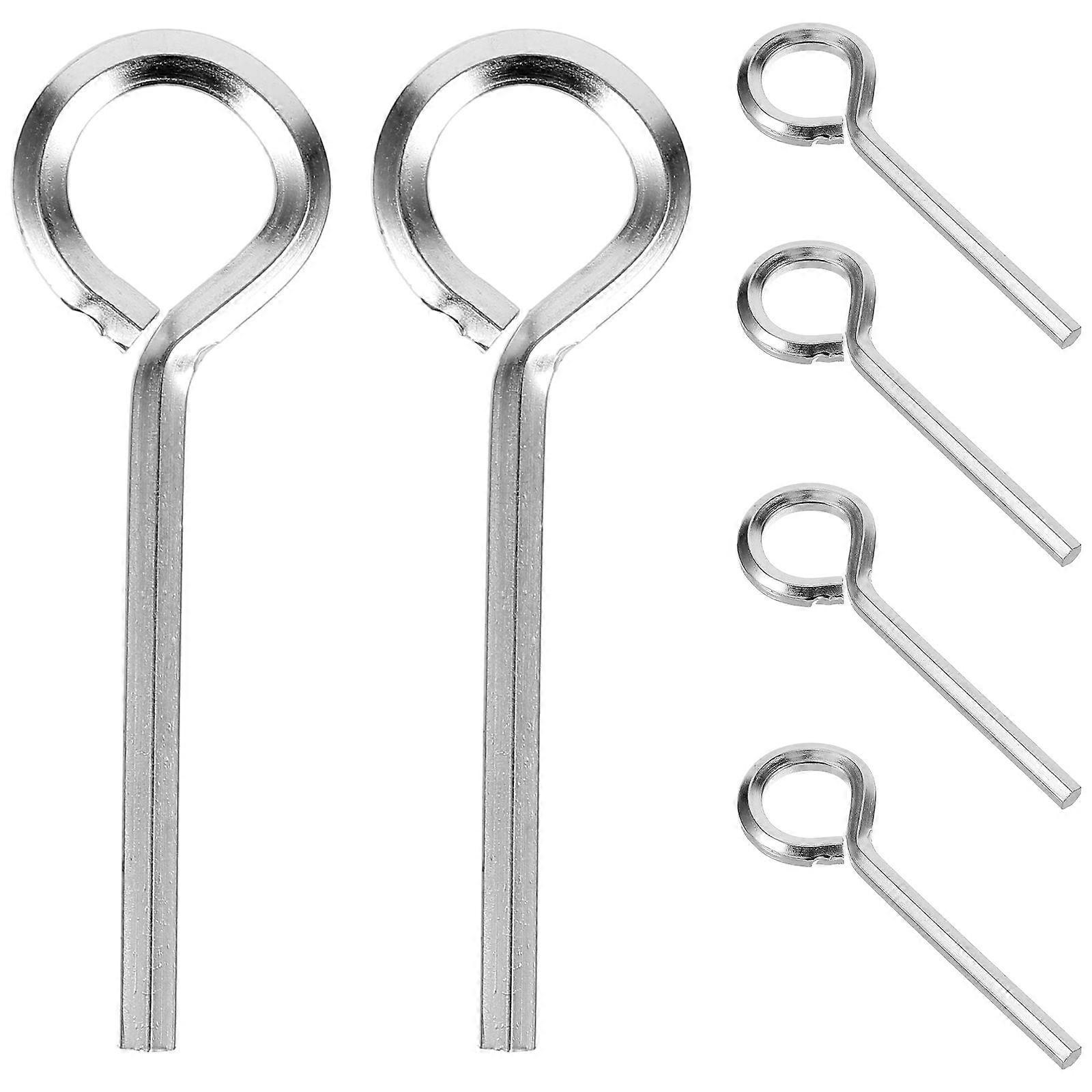 6 pcs Standard Hex Key Metal Hex Key Metal Hex Wrench Hex Door Key for Exit Devices