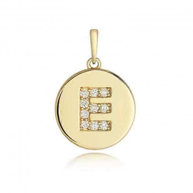 Diamond Jewellery 9ct Gold Diamond Initial E Pendant PD179/E