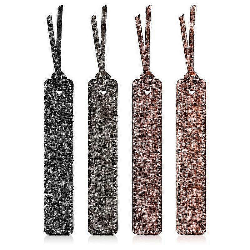 4pcs Leather Bookmarks for School Ideal Reading Page Markers