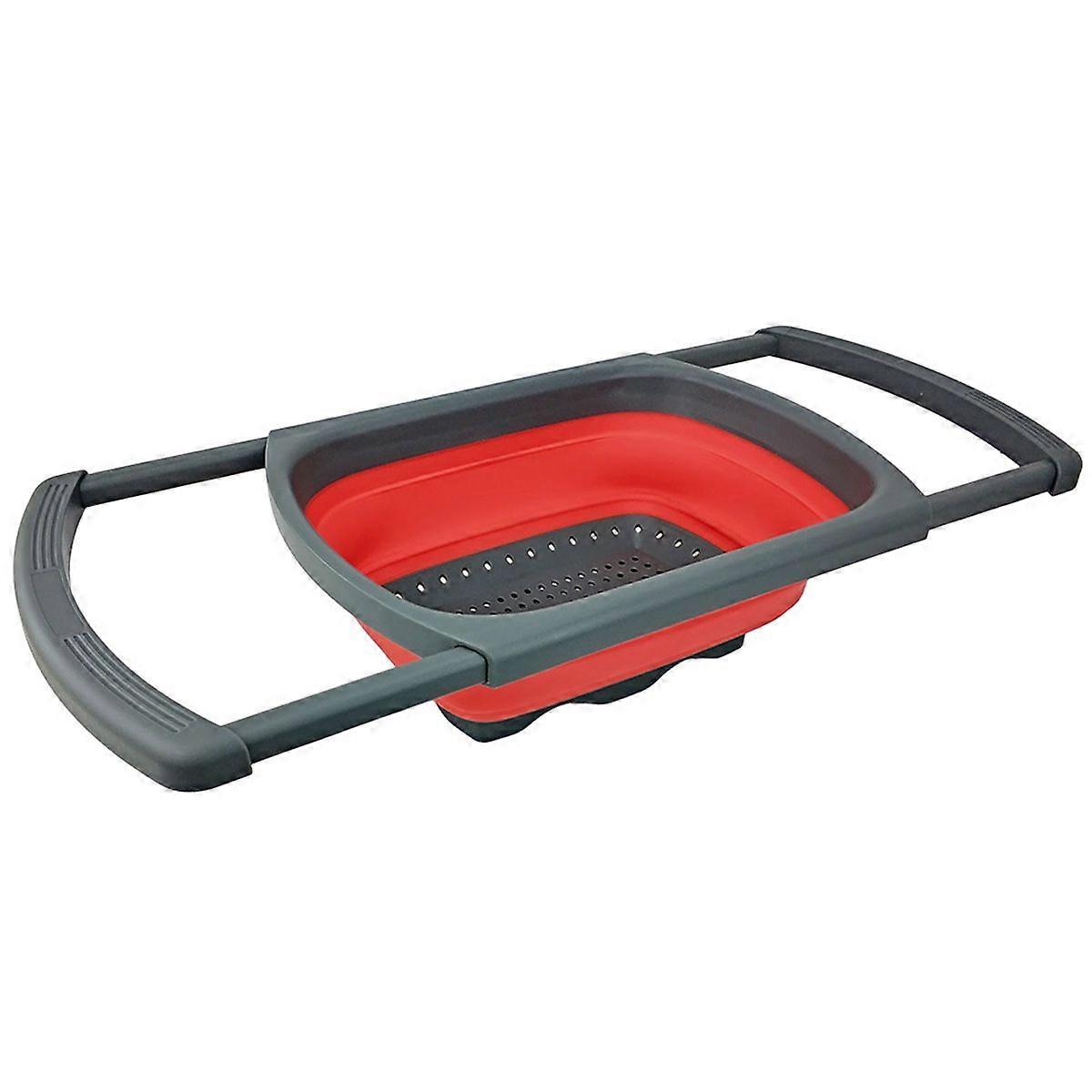 Colander Collapsible, Over The Sink Veggies/Fruit  Strainers and Colanders with Extendable Handles, Folding Strainer for Kitchen